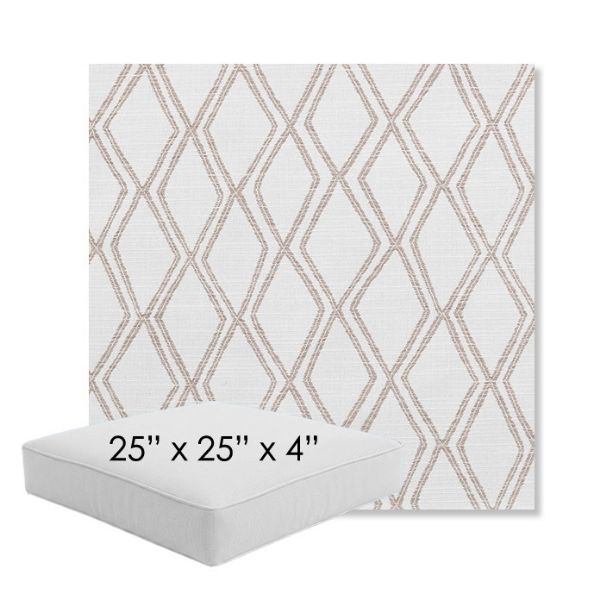 Picture of Voyage Dune | 25" x 25" x 4" Square Outdoor Cushion - Sunbrella© Fabric