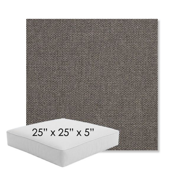 Picture of Blend Coal | 25" x 25" x 5" Square Outdoor Cushion - Sunbrella© Fabric