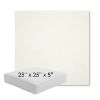 Picture of Canvas White | 25" x 25" x 5" Square Outdoor Cushion - Sunbrella© Fabric
