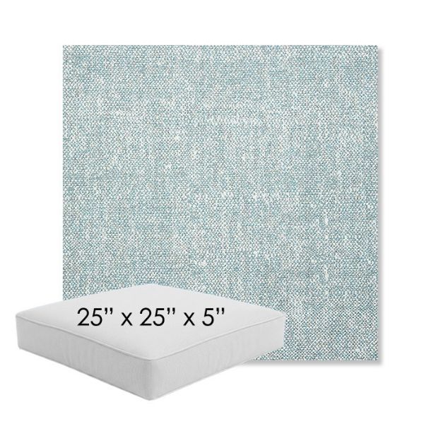Picture of Chartres Opal | 25" x 25" x 5" Square Outdoor Cushion - Sunbrella© Fabric