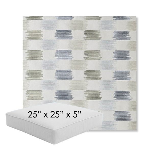 Picture of Dream Mist | 25" x 25" x 5" Square Outdoor Cushion - Sunbrella© Fabric
