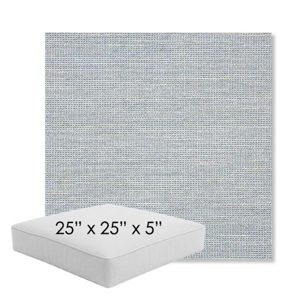 Picture of Kudos Saltwater | 25" x 25" x 5" Square Outdoor Cushion - Sunbrella© Fabric