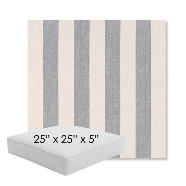 Picture of Leisure Denim | 25" x 25" x 5" Square Outdoor Cushion - Sunbrella© Fabric