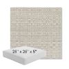 Picture of Linen Silver | 25" x 25" x 5" Square Outdoor Cushion - Sunbrella© Fabric