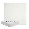 Picture of Pique Salt | 25" x 25" x 5" Square Outdoor Cushion - Sunbrella© Fabric