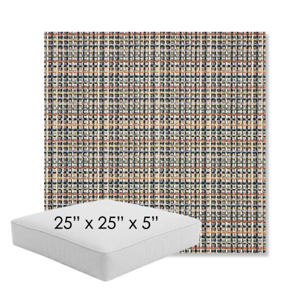 Picture of Principle Tropics | 25" x 25" x 5" Square Outdoor Cushion - Sunbrella© Fabric