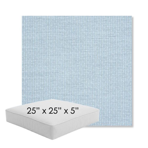 Picture of Solo Ocean | 25" x 25" x 5" Square Outdoor Cushion - Sunbrella© Fabric