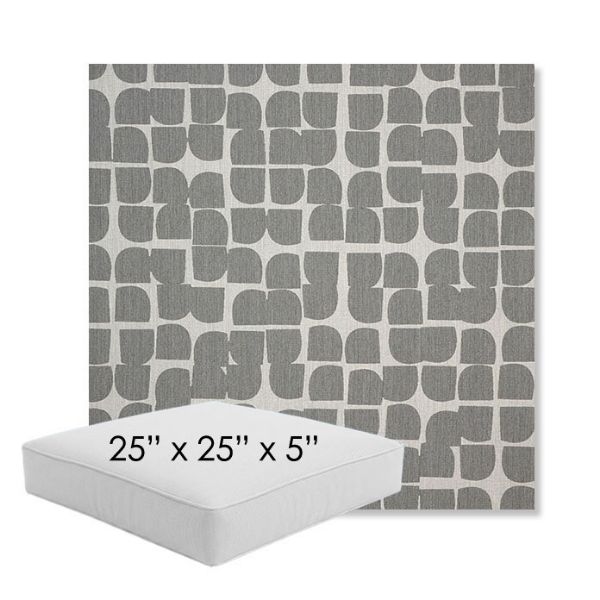 Picture of Toggle Greystone | 25" x 25" x 5" Square Outdoor Cushion - Sunbrella© Fabric