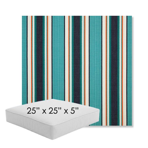 Picture of Token Surfside | 25" x 25" x 5" Square Outdoor Cushion - Sunbrella© Fabric