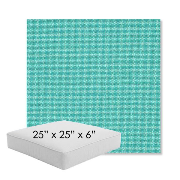Picture of Bliss Breeze | 25" x 25" x 6" Square Outdoor Cushion - Sunbrella© Fabric