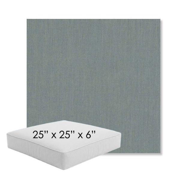 Picture of Cast Seaglass | 25" x 25" x 6" Square Outdoor Cushion - Sunbrella© Fabric
