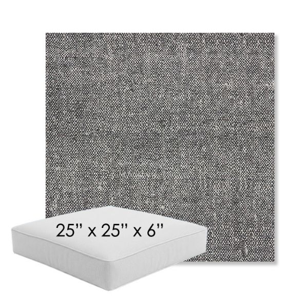 Picture of Chartres Granite | 25" x 25" x 6" Square Outdoor Cushion - Sunbrella© Fabric