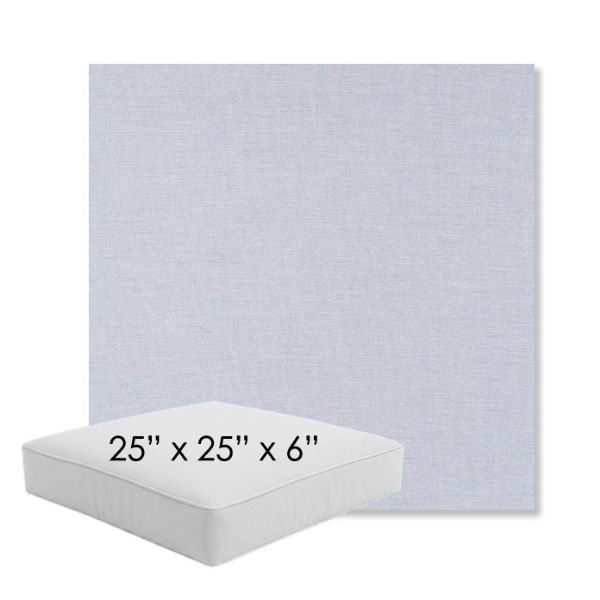 Picture of Exhale Sky | 25" x 25" x 6" Square Outdoor Cushion - Sunbrella© Fabric
