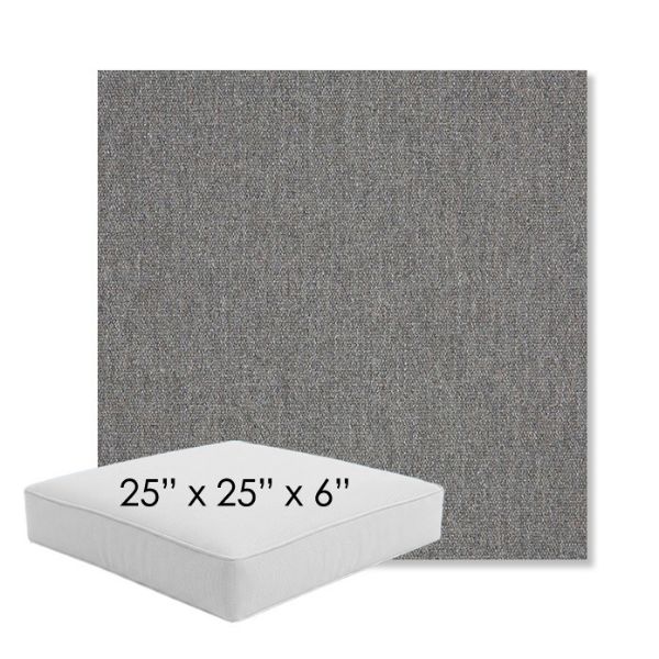 Picture of Heritage Slate | 25" x 25" x 6" Square Outdoor Cushion - Sunbrella© Fabric