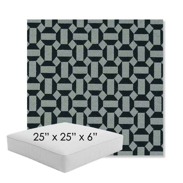 Picture of Hoopla Plume | 25" x 25" x 6" Square Outdoor Cushion - Sunbrella© Fabric