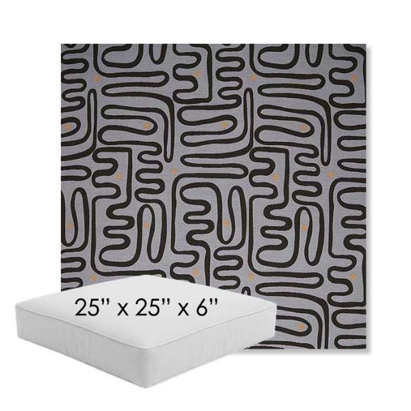 Picture of Nema Moonlight | 25" x 25" x 6" Square Outdoor Cushion - Sunbrella© Fabric