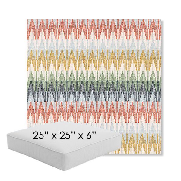 Picture of Valley Sedona | 25" x 25" x 6" Square Outdoor Cushion - Sunbrella© Fabric
