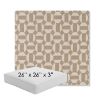 Picture of Assemble Sand | 26" x 26" x 3" Square Outdoor Cushion - Sunbrella© Fabric