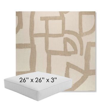 Picture of Brushstroke Stucco | 26" x 26" x 3" Square Outdoor Cushion - Sunbrella© Fabric