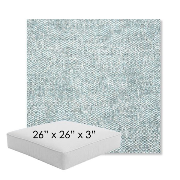 Picture of Chartres Opal | 26" x 26" x 3" Square Outdoor Cushion - Sunbrella© Fabric