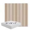 Picture of Entice Linen | 26" x 26" x 3" Square Outdoor Cushion - Sunbrella© Fabric