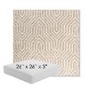 Picture of Etna Dune | 26" x 26" x 3" Square Outdoor Cushion - Sunbrella© Fabric