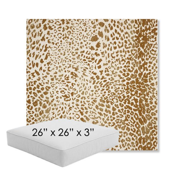 Picture of Instinct Toffee | 26" x 26" x 3" Square Outdoor Cushion - Sunbrella© Fabric