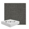 Picture of Kudos Carbon | 26" x 26" x 3" Square Outdoor Cushion - Sunbrella© Fabric