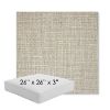 Picture of Linville Oyster | 26" x 26" x 3" Square Outdoor Cushion - Sunbrella© Fabric