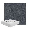 Picture of Lotus Slate | 26" x 26" x 3" Square Outdoor Cushion - Sunbrella© Fabric