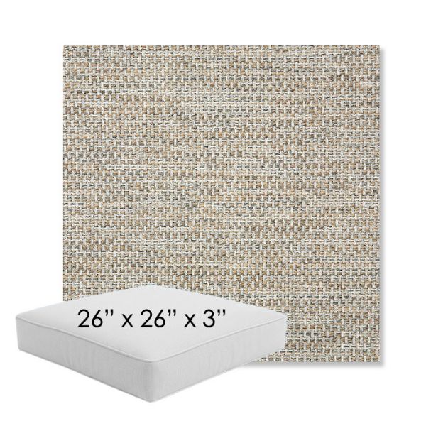 Picture of Mainstreet Dove | 26" x 26" x 3" Square Outdoor Cushion - Sunbrella© Fabric