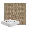 Picture of Mainstreet Latte | 26" x 26" x 3" Square Outdoor Cushion - Sunbrella© Fabric