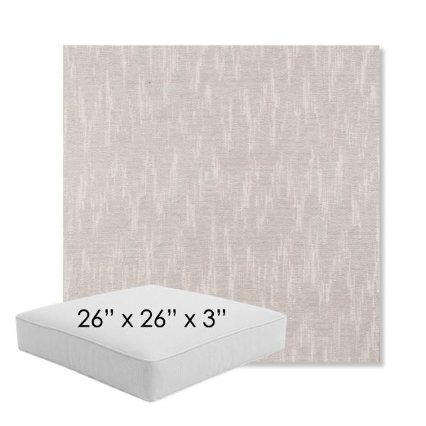 Picture of Mountains Snow | 26" x 26" x 3" Square Outdoor Cushion - Sunbrella© Fabric