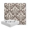 Picture of Patra Mushroom | 26" x 26" x 3" Square Outdoor Cushion - Sunbrella© Fabric