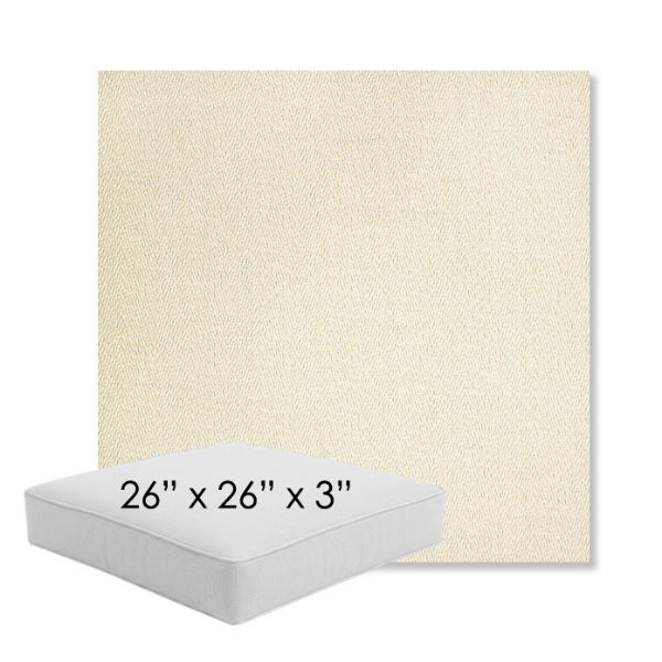 Picture of Posh Salt | 26" x 26" x 3" Square Outdoor Cushion - Sunbrella© Fabric