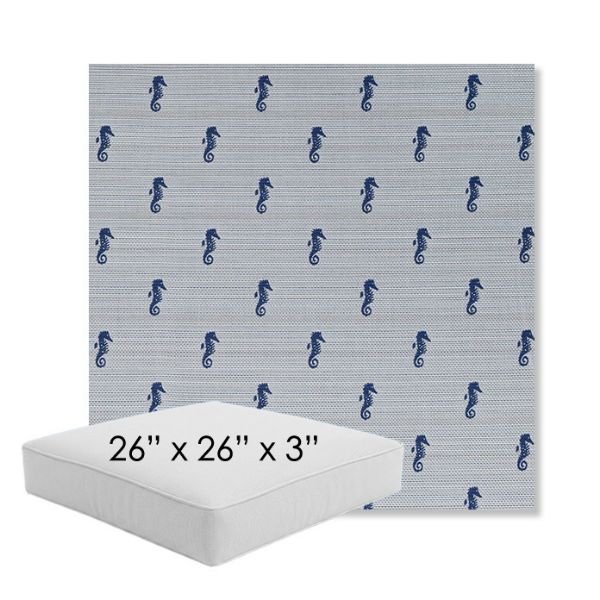 Picture of Schooner Neptune | 26" x 26" x 3" Square Outdoor Cushion - Sunbrella© Fabric
