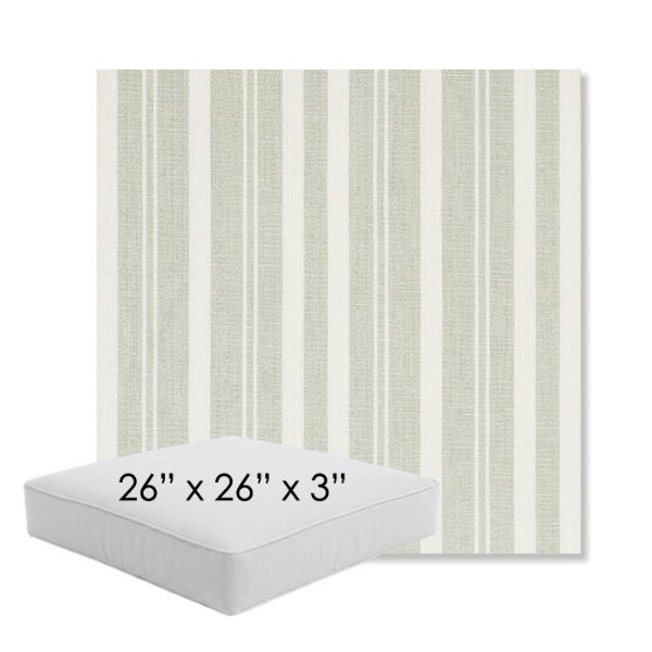 Picture of Tranquil Sage | 26" x 26" x 3" Square Outdoor Cushion - Sunbrella© Fabric