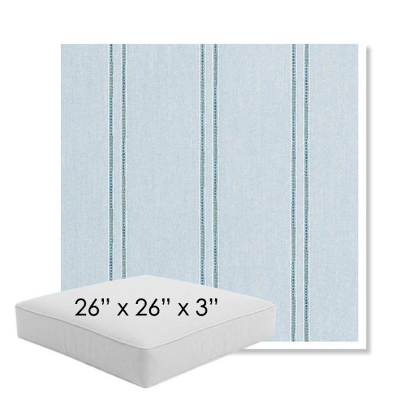 Picture of Wayward Sky | 26" x 26" x 3" Square Outdoor Cushion - Sunbrella© Fabric