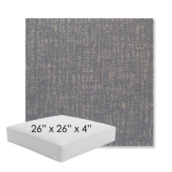 Picture of Abstraction Denim | 26" x 26" x 4" Square Outdoor Cushion - Sunbrella© Fabric