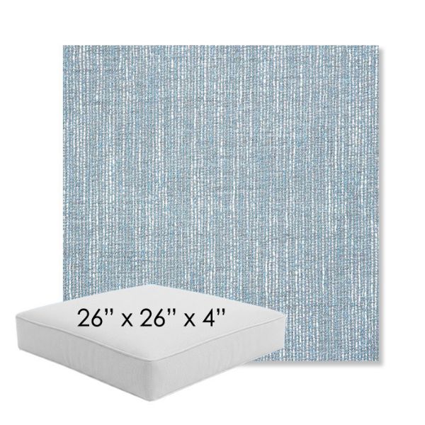 Picture of Adena Celeste | 26" x 26" x 4" Square Outdoor Cushion - Sunbrella© Fabric