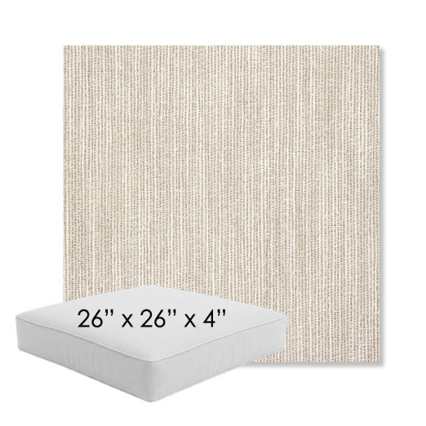 Picture of Adena Sand | 26" x 26" x 4" Square Outdoor Cushion - Sunbrella© Fabric