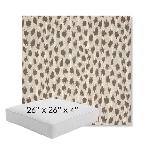 Picture of Agra Pebble | 26" x 26" x 4" Square Outdoor Cushion - Sunbrella© Fabric