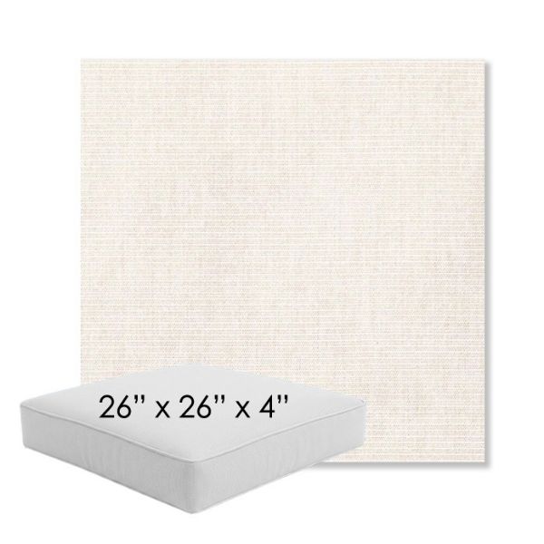 Picture of Ambrose Linen | 26" x 26" x 4" Square Outdoor Cushion - Sunbrella© Fabric