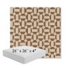 Picture of Assemble Teak | 26" x 26" x 4" Square Outdoor Cushion - Sunbrella© Fabric