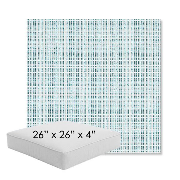 Picture of Benson Lagoon | 26" x 26" x 4" Square Outdoor Cushion - Sunbrella© Fabric