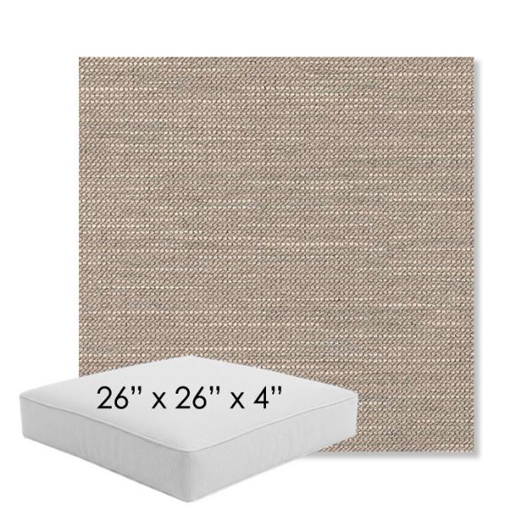 Picture of Charmer Pebble | 26" x 26" x 4" Square Outdoor Cushion - Sunbrella© Fabric