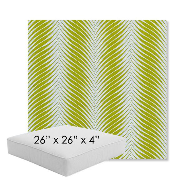 Picture of Clock Out Frond | 26" x 26" x 4" Square Outdoor Cushion - Sunbrella© Fabric