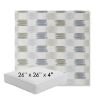Picture of Dream Mist | 26" x 26" x 4" Square Outdoor Cushion - Sunbrella© Fabric