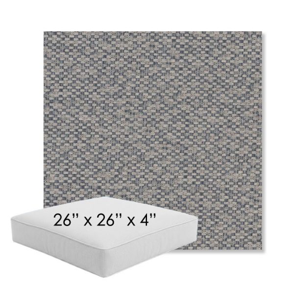 Picture of Dumont Slate | 26" x 26" x 4" Square Outdoor Cushion - Sunbrella© Fabric