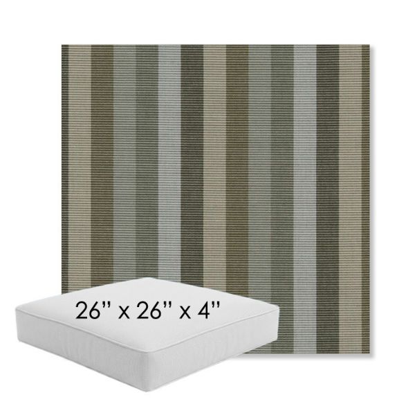 Picture of Entice Moss | 26" x 26" x 4" Square Outdoor Cushion - Sunbrella© Fabric